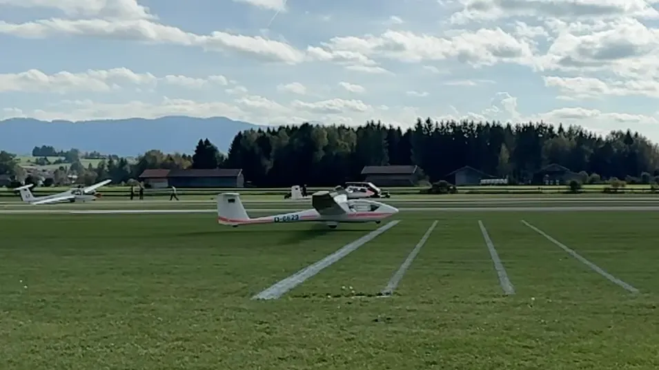 Mit dem Segelflugzeug auf dem Strich